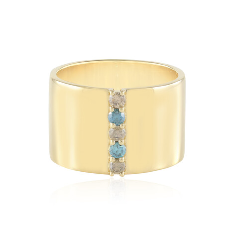 Anello in argento con Diamante Cioccolato I2