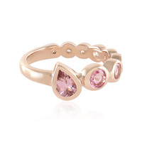 Zilveren ring met een Nigeriaanse roze toermalijn (Adela Silber)