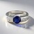 Bague en argent et Saphir bleu de Madagascar (de Melo)