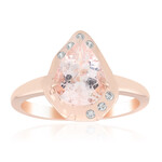 Bague en argent et Morganite du Brésil