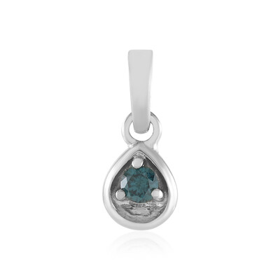 Ciondolo in argento con Diamante Blu I3