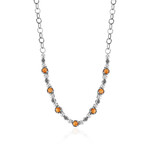 Collar en plata con Ostra espinosa naranja (Desert Chic)