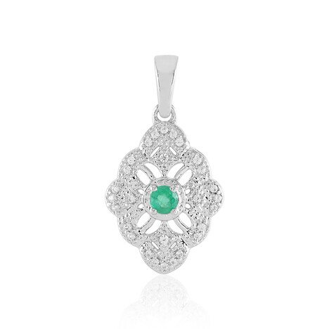 Pendentif en argent et Emeraude de Russie