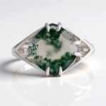 Anello in argento con Agata Muschiata