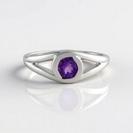 Anello in argento con Ametista Siberiana