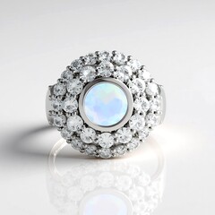 Anello in argento con Opale di Welo