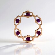 Pendentif en argent et Grenat magenta