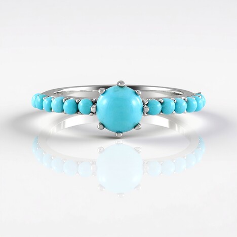 Anello in argento con Turchese Sleeping Beauty (Faszination Türkis)