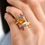 9K Ban Ka Cha Orange Sapphire Gold Ring