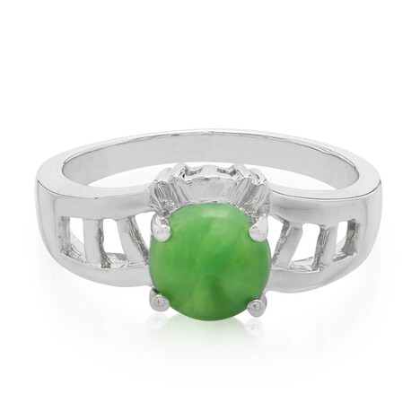 Zilveren ring met een keizerlijk chrysopraas