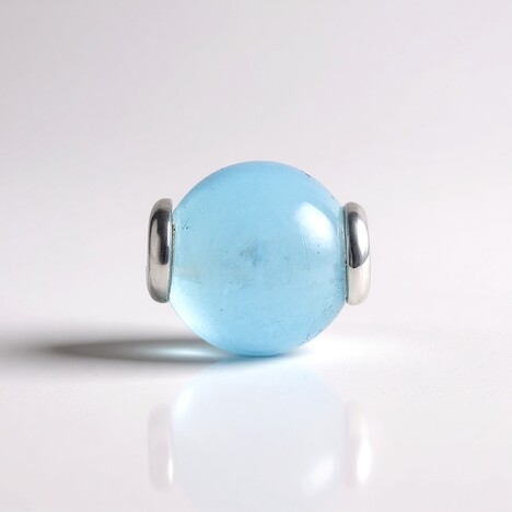 Ciondolo in argento con Acquamarina Brasiliana (MONOSONO COLLECTION)