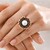 White Freshwater Pearl Silver Ring (Adela Silber)