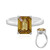 Bague en argent et Zircon jaune