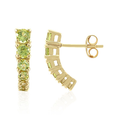 Burmese Peridot Silver Earrings