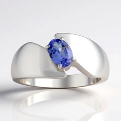 Anello in argento con Tanzanite