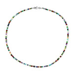 Edelstein-Silberhalskette