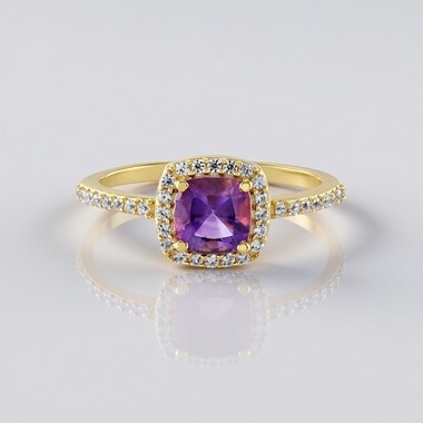Sibirischer Amethyst-Silberring