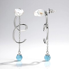 Orecchini in argento con Larimar