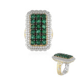 Zilveren ring met Zambia-smaragdstenen (Gems en Vogue)