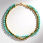 Collana in argento con Amazzonite (Riya)
