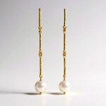 Orecchini in argento con Perla d'Acqua Dolce Bianca