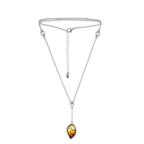 Collana in argento con Ambra Baltica (dagen)