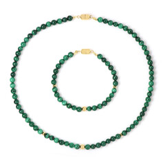 Zilveren set met Malachieten (Adela Silber)