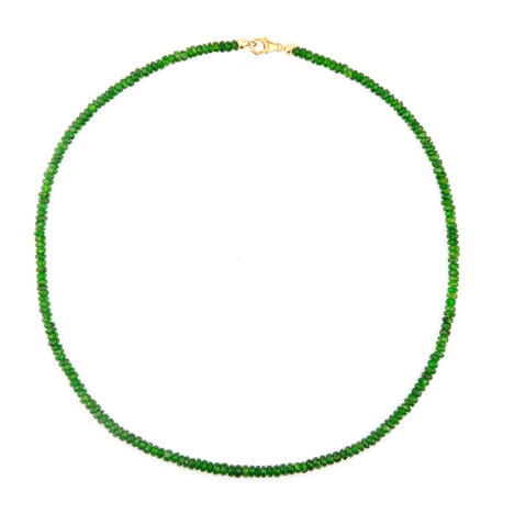 Collier en or et Diopside de Russie