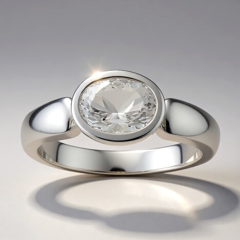 Anello in argento con Quarzo Herkimer (Pallanova)