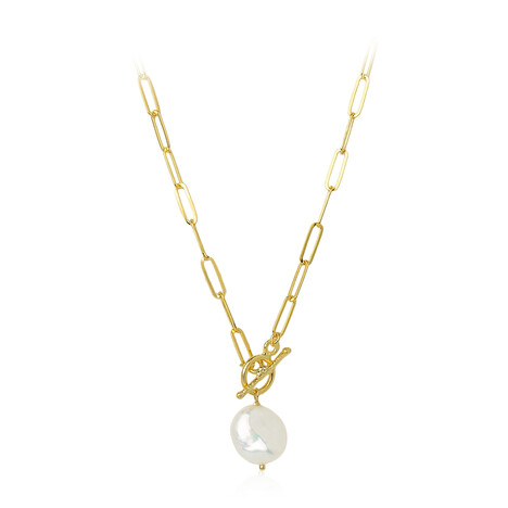 Collier en argent et Perle blanche de culture d'eau douce