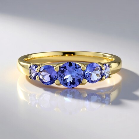 Bague en or et Tanzanite AAA (de Melo)