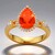 Anello in oro con Opale di Fuoco Messicano (CIRARI)