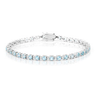 Himmelblauer Topas-Silberarmband