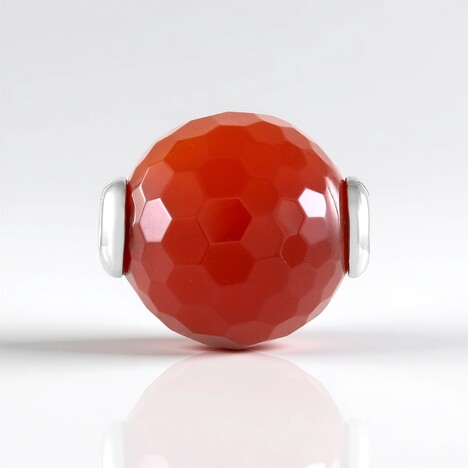 Ciondolo in argento con Onice Rossa (MONOSONO COLLECTION)