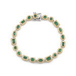 Bracciale in argento con Smeraldo Zambia (Gems en Vogue)