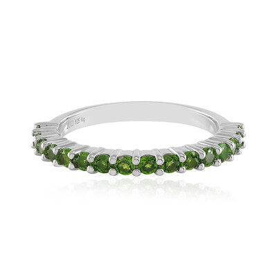 Anello in argento con Diopside Russo