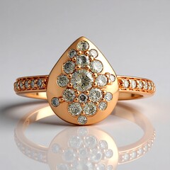 Anello in oro con Diamante Rose de France SI1 di Argyle (Annette)