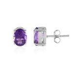 Siberian Amethyst Silver Earrings