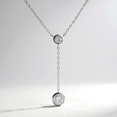 Collana in argento con Topazio Bianco