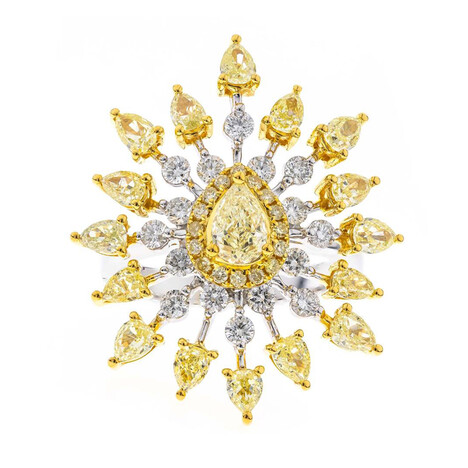 Gelber SI2 Brillant-Goldring (CIRARI)