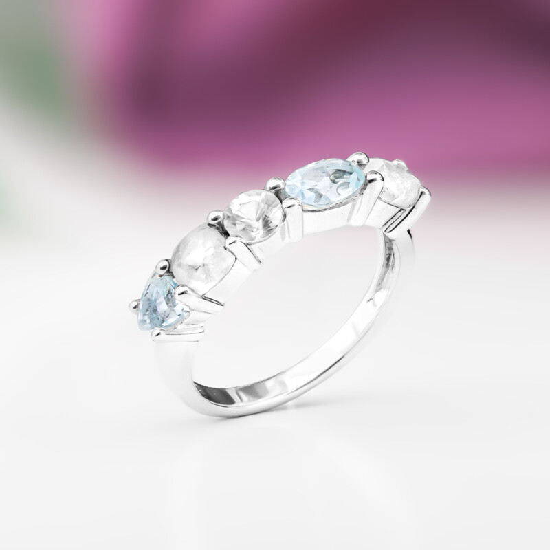 Blue Moonstone Silver Ring (KM by Juwelo)