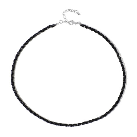 Collier en argent et Spinelle noir