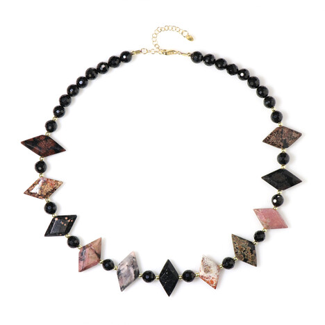 Collana in argento con Rodonite