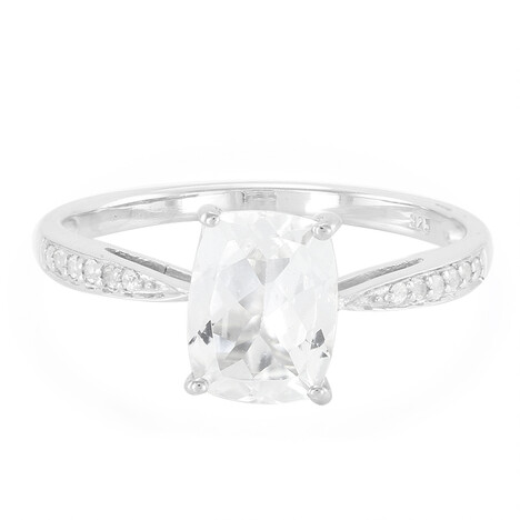 Anello in argento con Goshenite