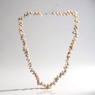 Collier en argent et Perle blanche de culture d'eau douce (TPC)