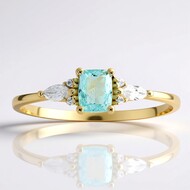 Bague en or et Tourmaline Paraïba