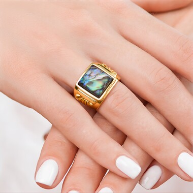 Anello in argento con Quarzo Bianco (Art of Nature)