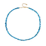 Collana in argento con Apatite Blu Neon