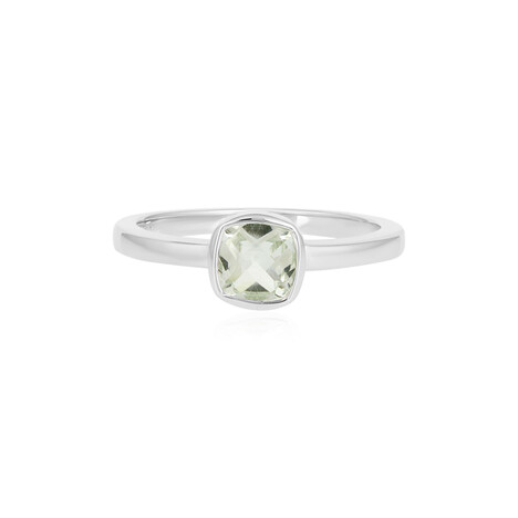 Bague en argent et Améthyste verte