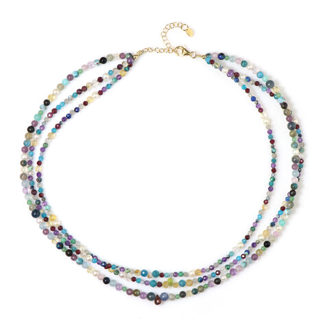 Edelstein-Silberhalskette